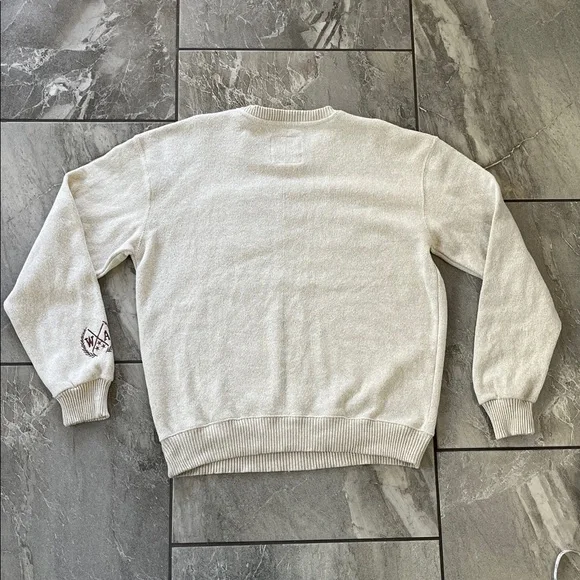 🤍 New York Popular Seattle Crewneck Sweatshirt Size XL Oatmeal Brown Unisex - Picture 2 of 8